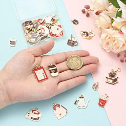 30Pcs 15 Styles Alloy Enamel Pendants&nbsp;FIND-FS0005-37
