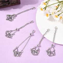 10Pcs 304 Stainless Steel Macrame Pouch Pendant Decorations&nbsp;HJEW-YW00109