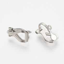 Tarnish Resistant 304 Stainless Steel Clip-on Earring Findings&nbsp;LS-STAS-T037-02