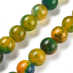Natural Multi-Color Agate Beads Strands&nbsp;G-A261-B16-14mm