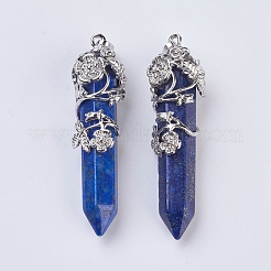 Natural & Synthetic Gemstone Pointed Pendants&nbsp;G-F529-A