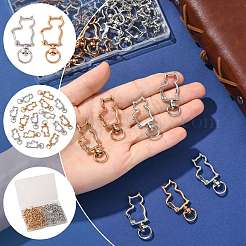 40Pcs 2 Colors Alloy Swivel Snap Hook Clasps&nbsp;FIND-FS0004-73E