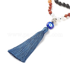 Gemstone Mala Beads Necklace&nbsp;X-NJEW-JN03814