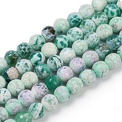 Natural Fire Crackle Agate Beads Strands&nbsp;G-C082-A01-46