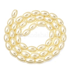 Eco-Friendly Glass Pearl Barrel Beads Strands&nbsp;HY-O001-A-03