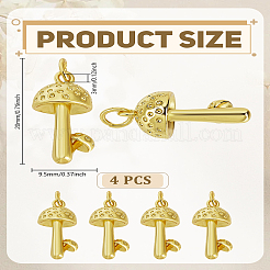 4Pcs Autumn Theme Brass Pendants&nbsp;KK-LP0004-16