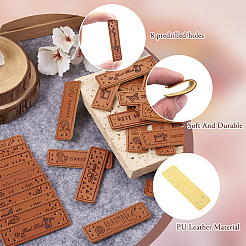 100Pcs 10 Colors PU Leather Label Tags&nbsp;DIY-TA0006-60