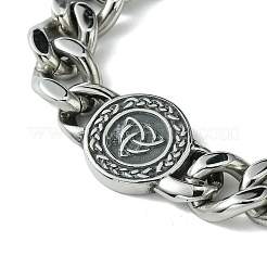 304 Stainless Steel Sailing Knot Cuban Link Chains for Women Men&nbsp;BJEW-C063-02AS