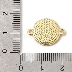 Brass Enamel White Flat Round Links&nbsp;KK-H267-110G-02