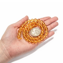 Natural Citrine Beads Strands&nbsp;G-E326-4mm-01