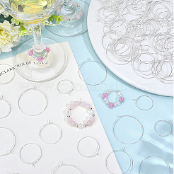 120Pcs 4 Styles 316 Surgical Stainless Steel Wine Glass Charms Rings&nbsp;STAS-BBC0009-37S