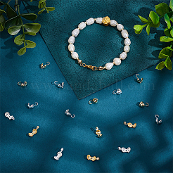 200Pcs 10 Styles Brass Bead Tips&nbsp;FIND-PH0020-84