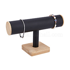 PU Imitation Leather T Bar Bracelet Display Stands&nbsp;BDIS-WH0003-28