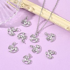 SHEGRACE Brass Pave Clear Cubic Zirconia Charms&nbsp;XGRQ4D002-658P