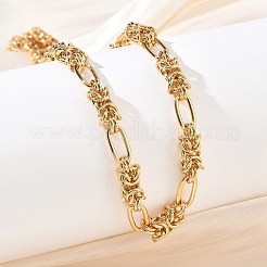 6MM 304 Stainless Steel Byzantine Chain Necklaces for Women&nbsp;NJEW-G201-05G
