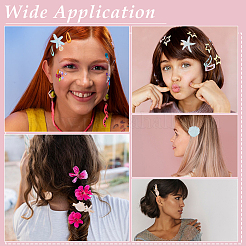 Starfish & Shell Shape Resin Alligator Hair Clips&nbsp;PHAR-WH0006-35