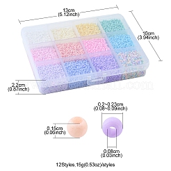 180G 12 Colors 13/0 Glass Seed Beads&nbsp;SEED-YW0002-10