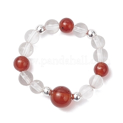 5Pcs Natural Grade A Quartz Crystal Rings&nbsp;RJEW-TA00223