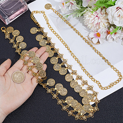 1Pc Ethnic Style Alloy & Iron Coin Tassel Waist Body Chains for Women&nbsp;AJEW-GF0014-23