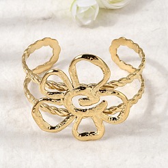 Stylish 304 Stainless Steel Cuff Bangles&nbsp;BJEW-K302-01C-G