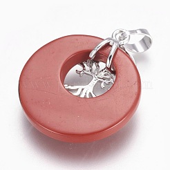 Natural Red Jasper Pendants&nbsp;G-F573-C16
