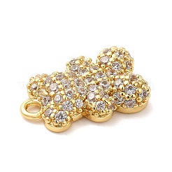 Brass Micro Pave Cubic Zirconia Pendants&nbsp;KK-Q772-05G