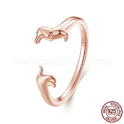 Sausage Dog 925 Sterling Silver Adjustable Cuff Rings for Women&nbsp;FS-WGC2F42-02