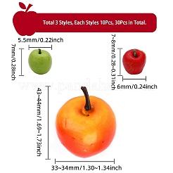 30Pcs 3 Style Mini Clay Imitation Apples&nbsp;DJEW-CA0001-31