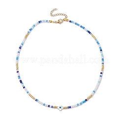 Glass Beaded Necklaces&nbsp;NJEW-JN04896-01
