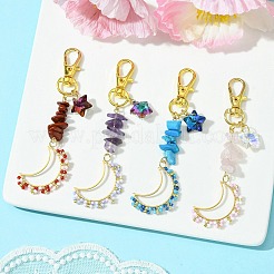 Moon Glass Seed Pendant Decorations&nbsp;HJEW-MZ00065