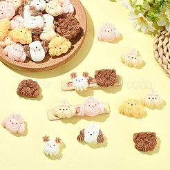 60Pcs 6 Styles Opaque Resin Cabochons&nbsp;FIND-CJZ0001-013