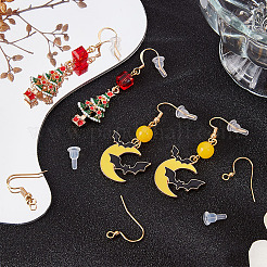 48Pcs 4 Styles Brass French Hooks with Coil and Ball&nbsp;KK-BBC0007-52