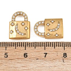 304 Stainless Steel Micro Pave Cubic Zirconia Pendants&nbsp;STAS-A132-05A-G