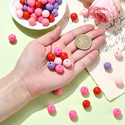 Pink Theme 90Pcs 5 Colors Food Grade Eco-Friendly Silicone Beads&nbsp;SIL-YW0001-43
