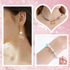 Rainbow Color Alloy Enamel Pendants&nbsp;ENAM-SC0003-95