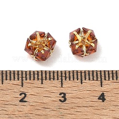 Brass & Glass Beads&nbsp;GL-CBA12D7-02G-01