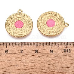 303 Stainless Steel Enamel Pendants&nbsp;STAS-Q110-39G-04