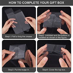 24Pcs Rectangle Transparent Plastic PVC Box Gift Packaging&nbsp;CON-NB0002-15B
