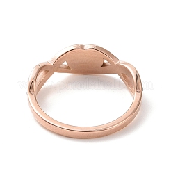 Crystal Rhinestone Infinity with Heart Finger Ring&nbsp;RJEW-D120-12RG