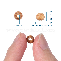 Undyed Natural Wood Beads&nbsp;X-TB611Y-6mm-LF