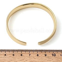 Brass Cuff Bangles&nbsp;BJEW-L718-02G