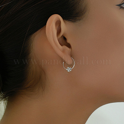 Classic Brass Flower Hoop Earrings&nbsp;MM0434