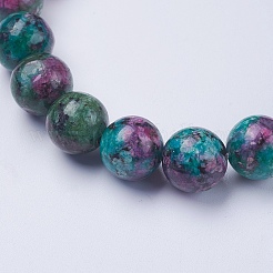 Synthetic Ruby in Zoisite Beaded Stretch Bracelets&nbsp;BJEW-I253-10mm-29