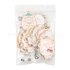 20Pcs 4 Styles Alloy Enamel Pendants&nbsp;ENAM-FS0004-13