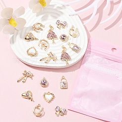 18Pcs 8 Styles Alloy Glass & Resin Pendants&nbsp;DIY-FS0005-36