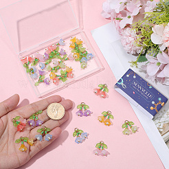 30Pcs 6 Colors Transparent Glass Pendants&nbsp;FIND-SC0019-73