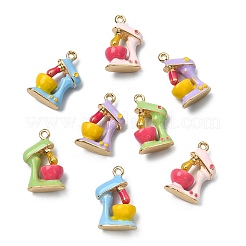 8Pcs 4 Colors Alloy Enamel Pendants&nbsp;ENAM-CJ0007-54