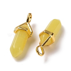 Natural Lemon Jade Pointed Pendants&nbsp;G-K329-35G