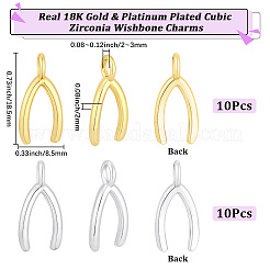 20Pcs 2 Colors Brass Pendants&nbsp;KK-BBC0027-81