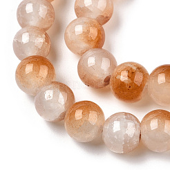 Crackle Baking Paint Imitation Jade Glass Beads Strands&nbsp;DGLA-T003-10mm-08